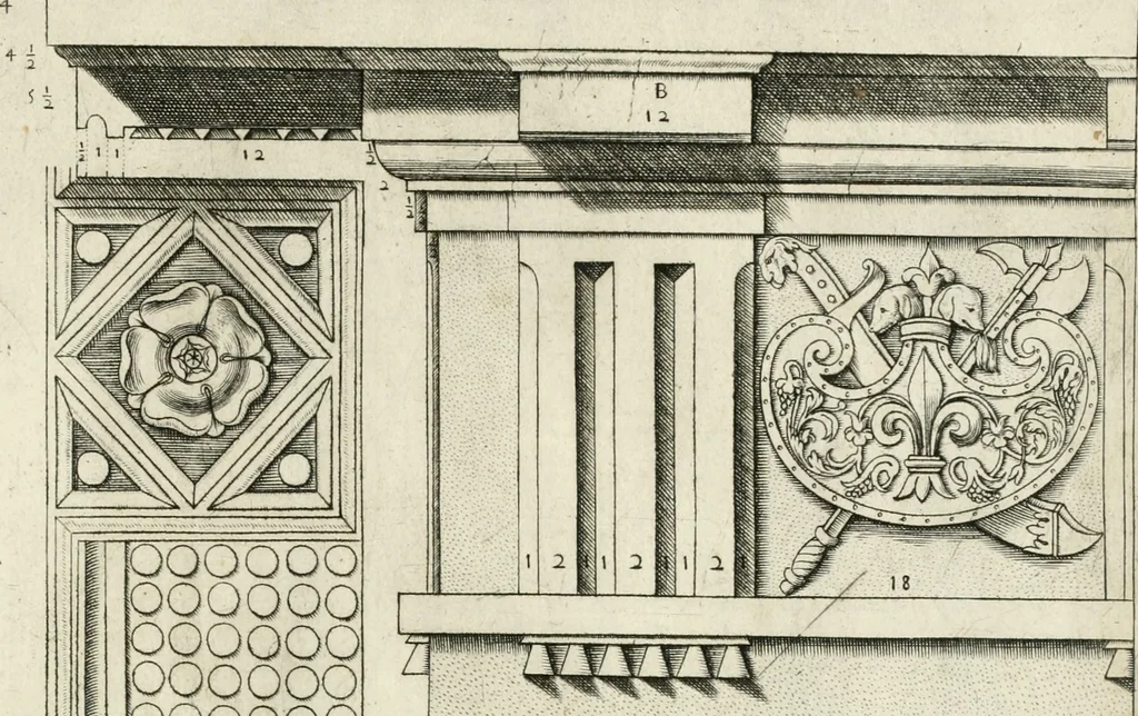 An illustration from Regola delli cinqve ordini d' architettvra, 1602, leaf 30