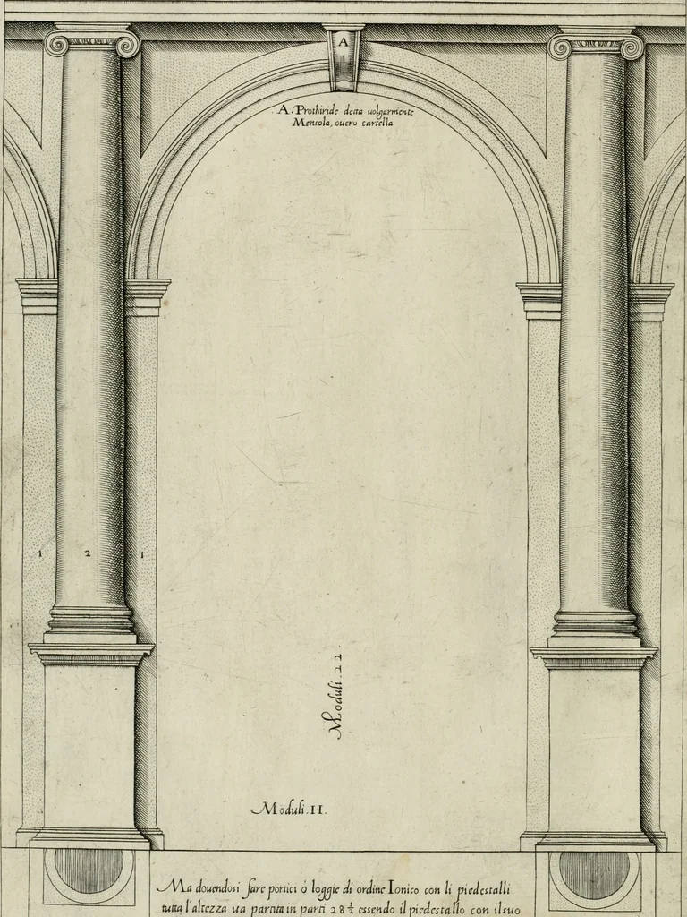 An illustration from Regola delli cinqve ordini d' architettvra, 1602, leaf 37