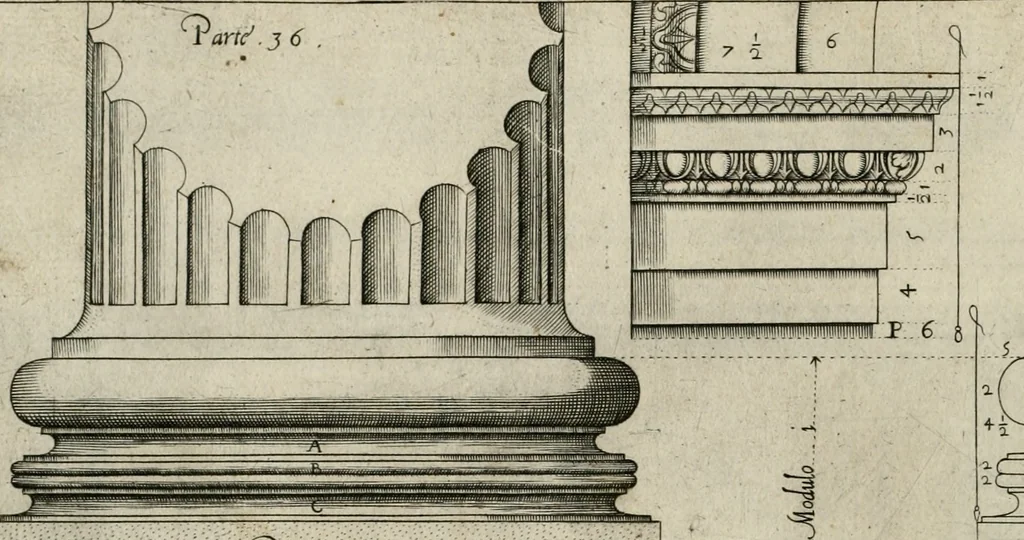 An illustration from Regola delli cinqve ordini d' architettvra, 1602, leaf 39