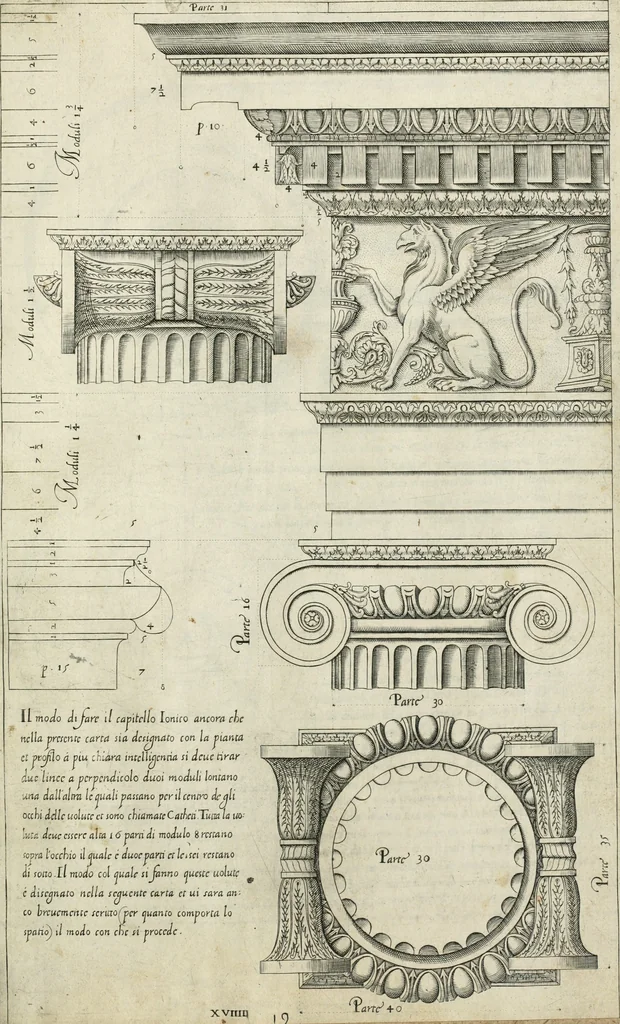 An illustration from Regola delli cinqve ordini d' architettvra, 1602, leaf 40