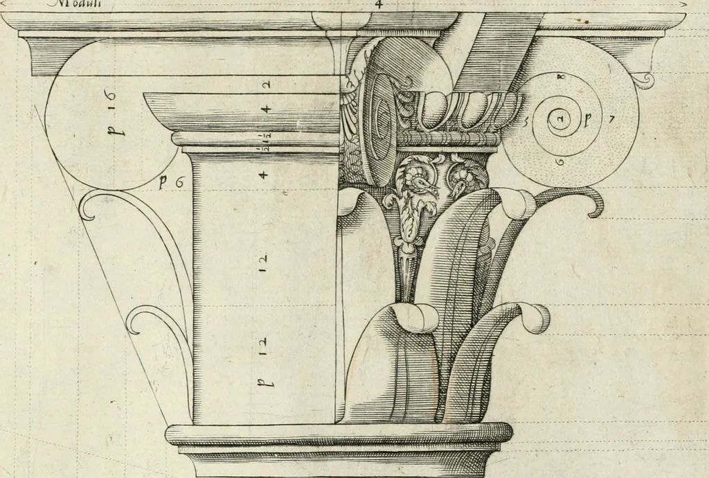 An illustration from Regola delli cinqve ordini d' architettvra, 1602, leaf 58