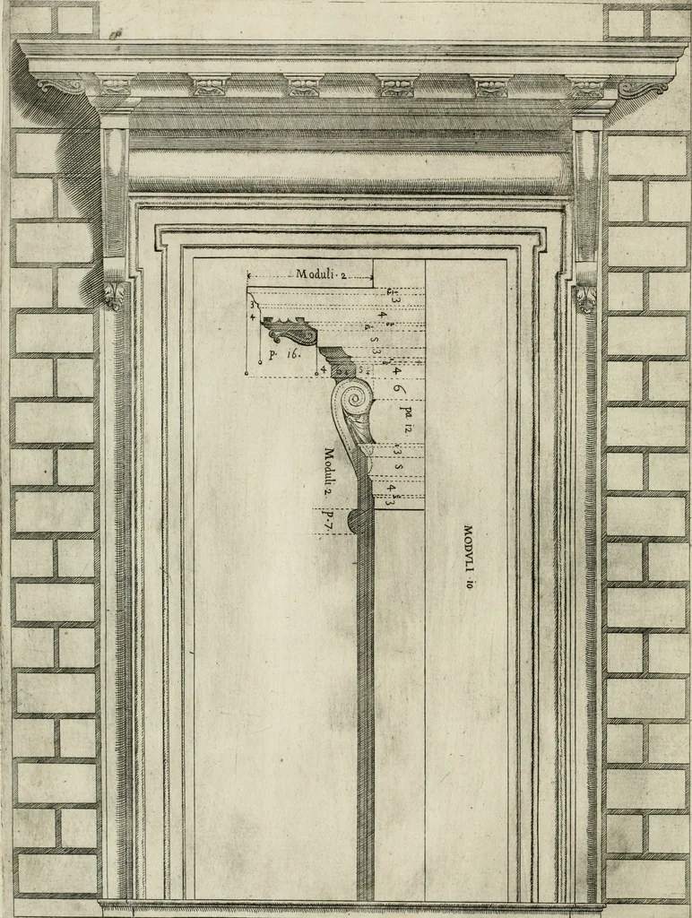 An illustration from Regola delli cinqve ordini d' architettvra, 1602, leaf 73
