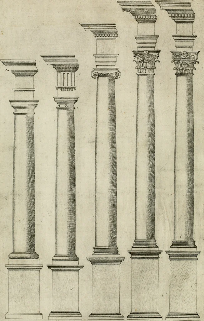 An illustration from Regola delli cinqve ordini d' architettvra, 1602, leaf 9