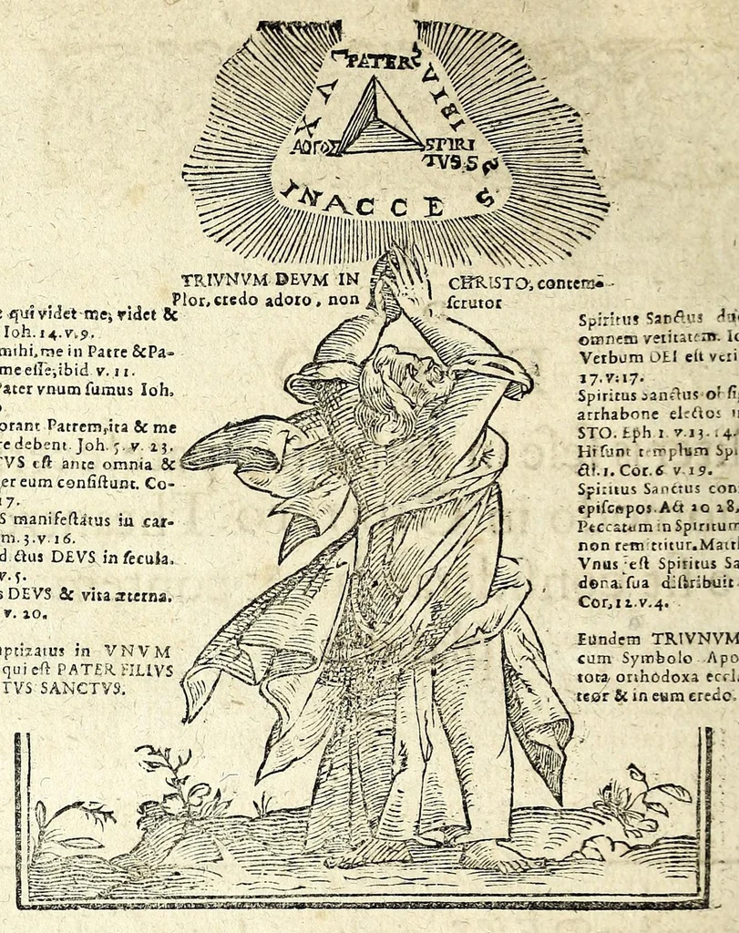 An illustration from Circulus horologI lunaris et solaris, hoc est, Breuissima synopsis, historica, typica et mystica : variis figuris & emblematis illustrata, repraesentans ex Vetere & Nouo Testamento continuam seriem praecipuarum ecclesiae & mundi mutationum, ceu horarum quarundam, praeteritarum, praesentium & secuturarum vlsque ad mundi consummationem, 1616, leaf 20