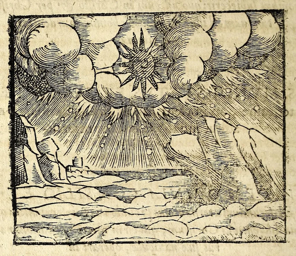 An illustration from Circulus horologI lunaris et solaris, hoc est, Breuissima synopsis, historica, typica et mystica : variis figuris & emblematis illustrata, repraesentans ex Vetere & Nouo Testamento continuam seriem praecipuarum ecclesiae & mundi mutationum, ceu horarum quarundam, praeteritarum, praesentium & secuturarum vlsque ad mundi consummationem, 1616, leaf 278