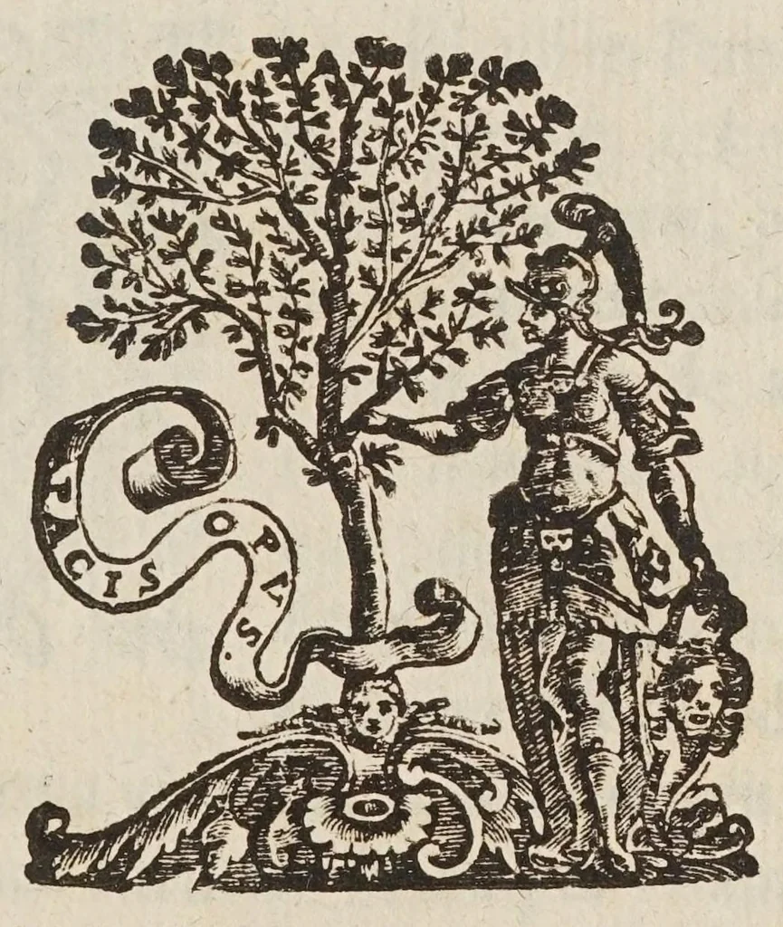 An illustration from Circulus pisanus Claudii Berigardi ... de veteri et perpatetica philosophia in Aristotelis libros octo Physicorum : quatuor De caelo : duos De ortu & interitu : quatuor De meteoris, & tres De anima .., 1661, leaf 91