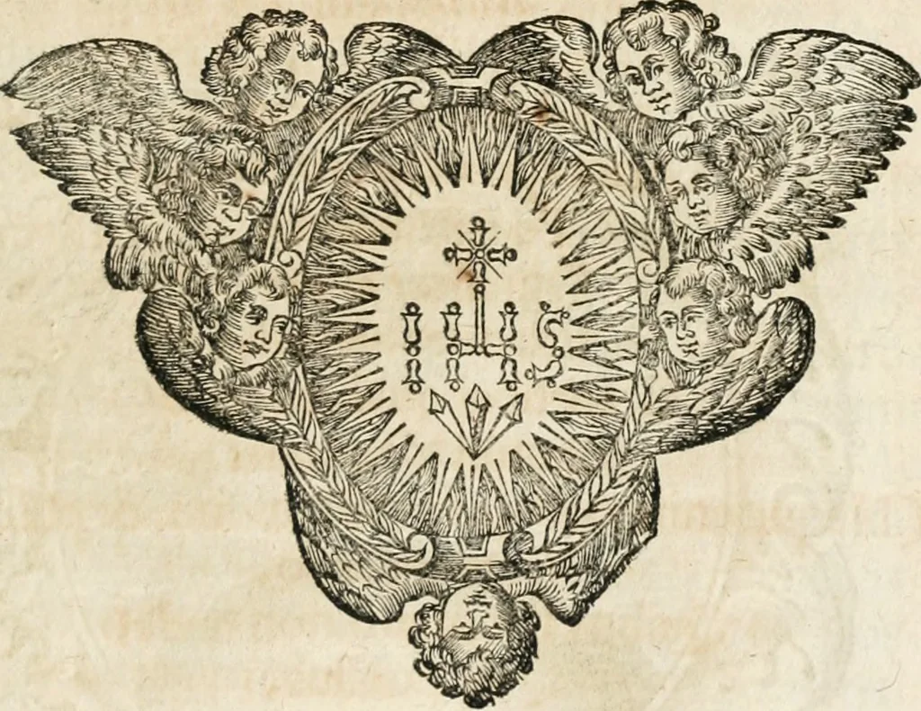 An illustration from Cistercium bis-tertium seu Historia elogialis, in qua sacerrimi ordinis cisterciensis anno Domini 1698 à sui origine sexies, seu bis-ter saecularis primordia, incrementa, praeclara gesta ... connexiones cum religiosis ordinibus, coenobiorum series per terras austriacas ., 1700, leaf 164