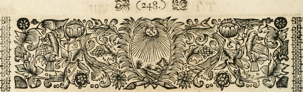 An illustration from Cistercium bis-tertium seu Historia elogialis, in qua sacerrimi ordinis cisterciensis anno Domini 1698 à sui origine sexies, seu bis-ter saecularis primordia, incrementa, praeclara gesta ... connexiones cum religiosis ordinibus, coenobiorum series per terras austriacas ., 1700, leaf 275
