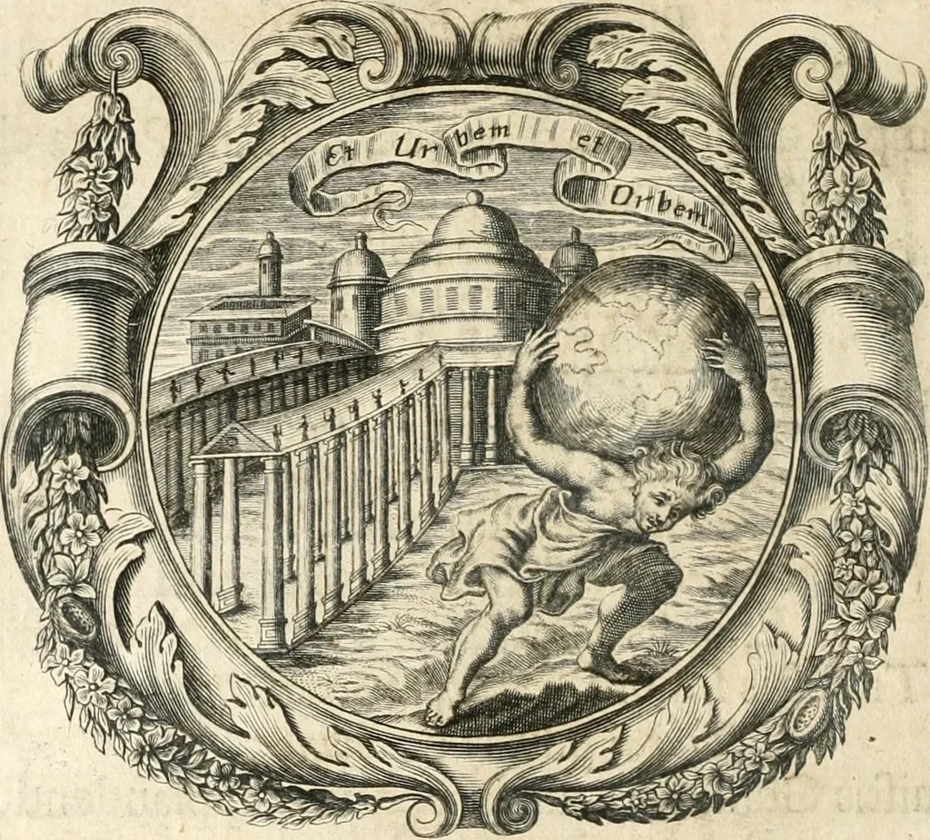 An illustration from Cistercium bis-tertium seu Historia elogialis, in qua sacerrimi ordinis cisterciensis anno Domini 1698 à sui origine sexies, seu bis-ter saecularis primordia, incrementa, praeclara gesta ... connexiones cum religiosis ordinibus, coenobiorum series per terras austriacas ., 1700, leaf 361