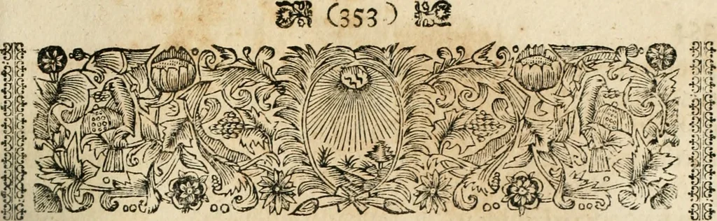 An illustration from Cistercium bis-tertium seu Historia elogialis, in qua sacerrimi ordinis cisterciensis anno Domini 1698 à sui origine sexies, seu bis-ter saecularis primordia, incrementa, praeclara gesta ... connexiones cum religiosis ordinibus, coenobiorum series per terras austriacas ., 1700, leaf 380