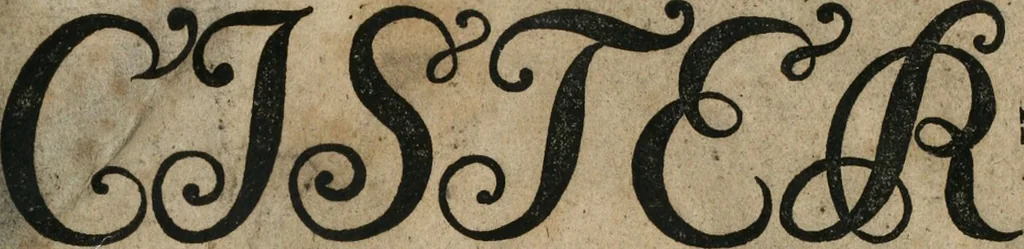 An illustration from Cistercium bis-tertium seu Historia elogialis, in qua sacerrimi ordinis cisterciensis anno Domini 1698 à sui origine sexies, seu bis-ter saecularis primordia, incrementa, praeclara gesta ... connexiones cum religiosis ordinibus, coenobiorum series per terras austriacas ., 1700, leaf 4