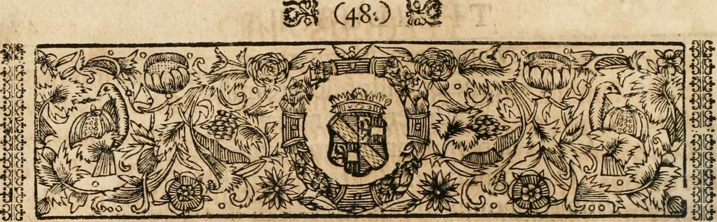 An illustration from Cistercium bis-tertium seu Historia elogialis, in qua sacerrimi ordinis cisterciensis anno Domini 1698 à sui origine sexies, seu bis-ter saecularis primordia, incrementa, praeclara gesta ... connexiones cum religiosis ordinibus, coenobiorum series per terras austriacas ., 1700, leaf 75