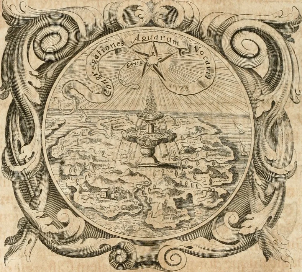 An illustration from Cistercium bis-tertium seu Historia elogialis, in qua sacerrimi ordinis cisterciensis anno Domini 1698 à sui origine sexies, seu bis-ter saecularis primordia, incrementa, praeclara gesta ... connexiones cum religiosis ordinibus, coenobiorum series per terras austriacas ., 1700, leaf 75