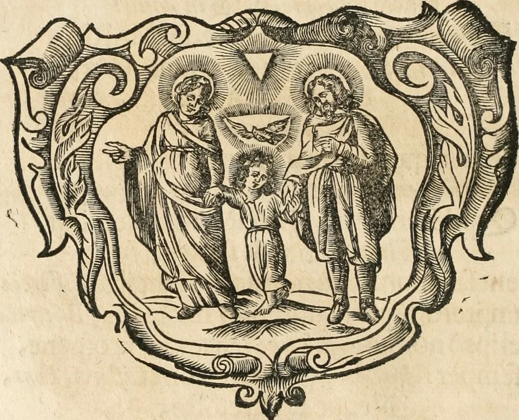 An illustration from Cistercium bis-tertium seu Historia elogialis, in qua sacerrimi ordinis cisterciensis anno Domini 1698 à sui origine sexies, seu bis-ter saecularis primordia, incrementa, praeclara gesta ... connexiones cum religiosis ordinibus, coenobiorum series per terras austriacas ., 1700, leaf 89