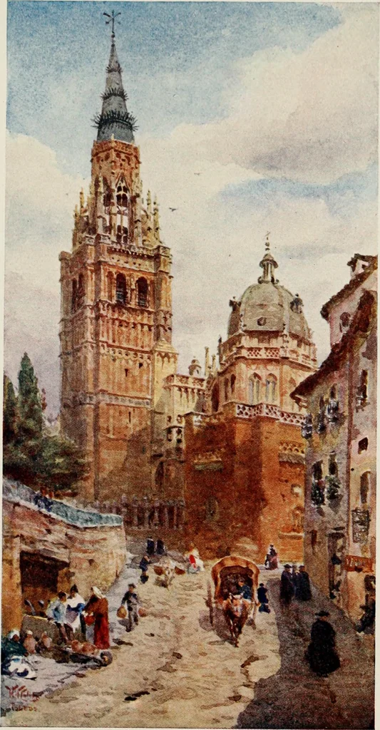 An illustration from Cathedral cities of Spain, 1909, leaf 184