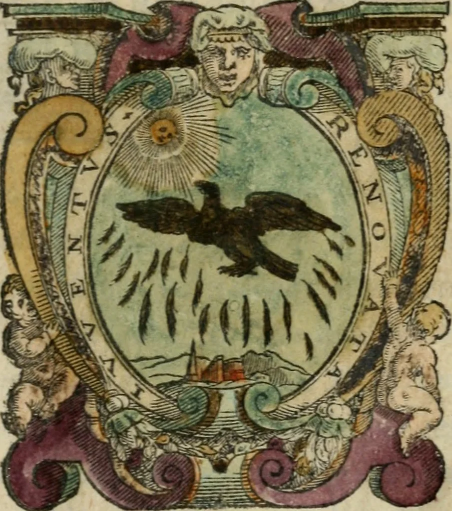 An illustration from Cavalerie della citta di Ferrara : che contengono Il castello di Gorgofervsa, Il monte di Feronia, et Il tempio d'Amore, 1567, leaf 6