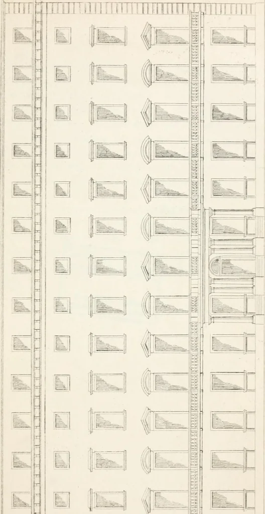 An illustration from City architecture; or, Designs for dwelling houses, stores, hotels, etc. In 20 plates. With descriptions and an essay on the principles of design, 1854, leaf 72