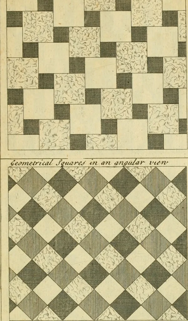 An illustration from The city and country builder's and workman's treasury of designs : or, The art of drawing and working the ornamental parts of architecture. Illustrated by upwards of four hundred grand designs, neatly engraved one hundred and eighty-fix Copper plates, for piers, gates, doors, windowns, niches, buffets, cisterns, chimney pieces, tabernacle frames, pavements, frets, gulochi's, pulpits, types, altar pieces, monuments, fonts, obelisques, pedestals, for sun-dials, busto's and stone tables, book-cafes, cielings and iron works ; proprortioned by Aliquot Pars ; with an appendix of fourteen plates of strusses for girders and beams, different sorts of rafters, and a variety of roofs, &c ; to which are prefix'd the five orders of columns, according to Andrea Palladio ; whose members are apportioned by Aliquot Pars, in a more easy manner, than has yet been done ; the whole interspersed with sure rules for working all the varieties of raking members in pediments, modilions, &c. the like, for the immediate use of workmen, never published before in any language, 1741, leaf 212