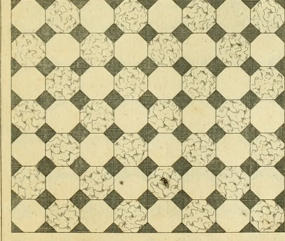An illustration from The city and country builder's and workman's treasury of designs : or, The art of drawing and working the ornamental parts of architecture. Illustrated by upwards of four hundred grand designs, neatly engraved one hundred and eighty-fix Copper plates, for piers, gates, doors, windowns, niches, buffets, cisterns, chimney pieces, tabernacle frames, pavements, frets, gulochi's, pulpits, types, altar pieces, monuments, fonts, obelisques, pedestals, for sun-dials, busto's and stone tables, book-cafes, cielings and iron works ; proprortioned by Aliquot Pars ; with an appendix of fourteen plates of strusses for girders and beams, different sorts of rafters, and a variety of roofs, &c ; to which are prefix'd the five orders of columns, according to Andrea Palladio ; whose members are apportioned by Aliquot Pars, in a more easy manner, than has yet been done ; the whole interspersed with sure rules for working all the varieties of raking members in pediments, modilions, &c. the like, for the immediate use of workmen, never published before in any language, 1741, leaf 212