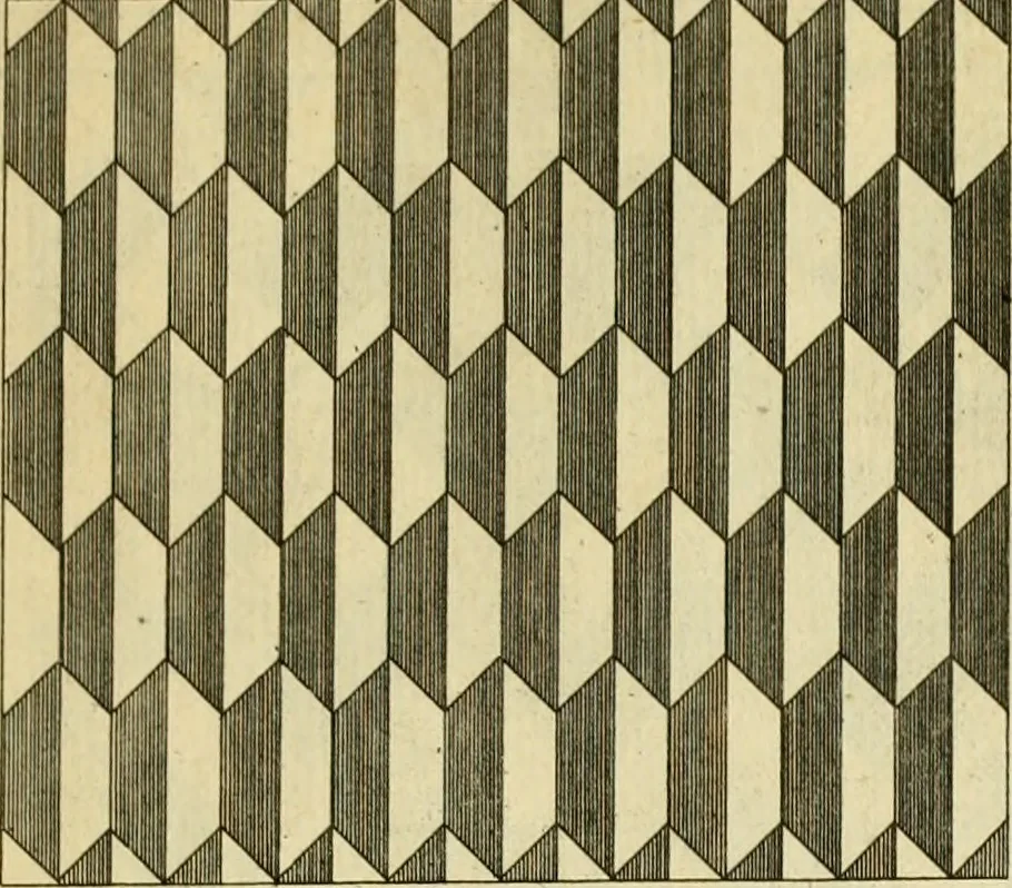 An illustration from The city and country builder's and workman's treasury of designs : or, The art of drawing and working the ornamental parts of architecture. Illustrated by upwards of four hundred grand designs, neatly engraved one hundred and eighty-fix Copper plates, for piers, gates, doors, windowns, niches, buffets, cisterns, chimney pieces, tabernacle frames, pavements, frets, gulochi's, pulpits, types, altar pieces, monuments, fonts, obelisques, pedestals, for sun-dials, busto's and stone tables, book-cafes, cielings and iron works ; proprortioned by Aliquot Pars ; with an appendix of fourteen plates of strusses for girders and beams, different sorts of rafters, and a variety of roofs, &c ; to which are prefix'd the five orders of columns, according to Andrea Palladio ; whose members are apportioned by Aliquot Pars, in a more easy manner, than has yet been done ; the whole interspersed with sure rules for working all the varieties of raking members in pediments, modilions, &c. the like, for the immediate use of workmen, never published before in any language, 1741, leaf 214