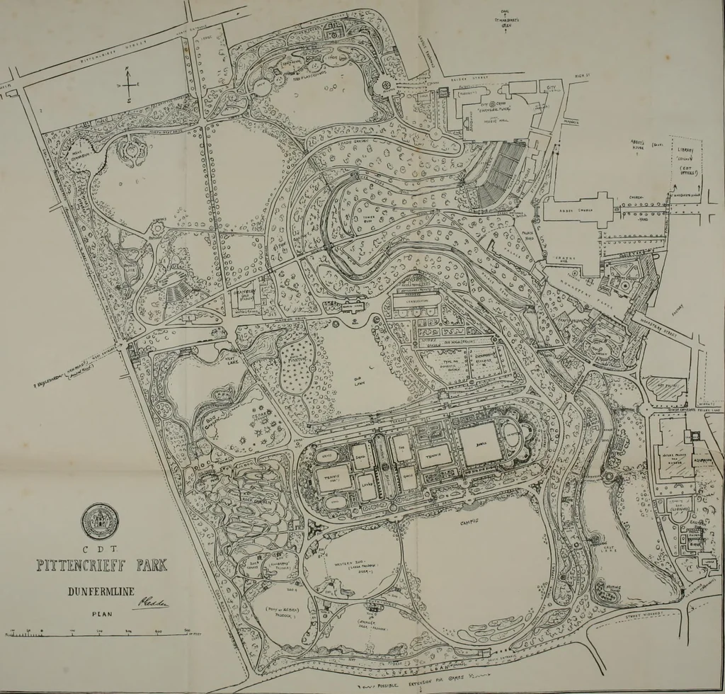 An illustration from City development, a study of parks, gardens, and culture-institutes; a report to the Carnegie Dunfermline trust, 1904, leaf 17