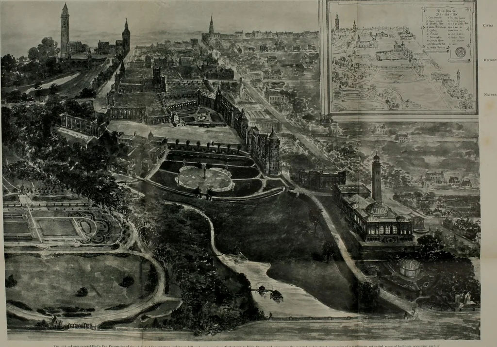 An illustration from City development, a study of parks, gardens, and culture-institutes; a report to the Carnegie Dunfermline trust, 1904, leaf 243