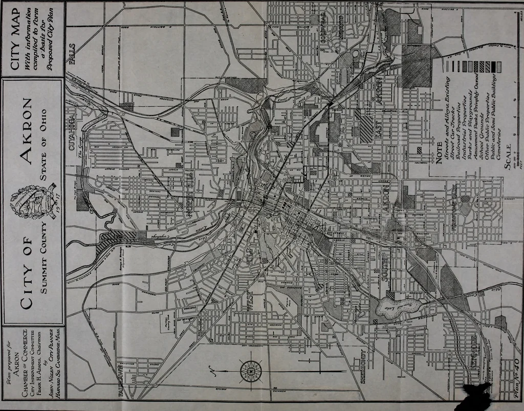 An illustration from City plan for Akron, prepared for Chamber of commerce, 1919, leaf 101