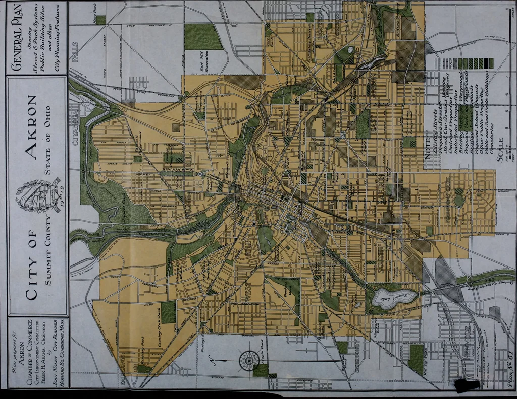 An illustration from City plan for Akron, prepared for Chamber of commerce, 1919, leaf 102