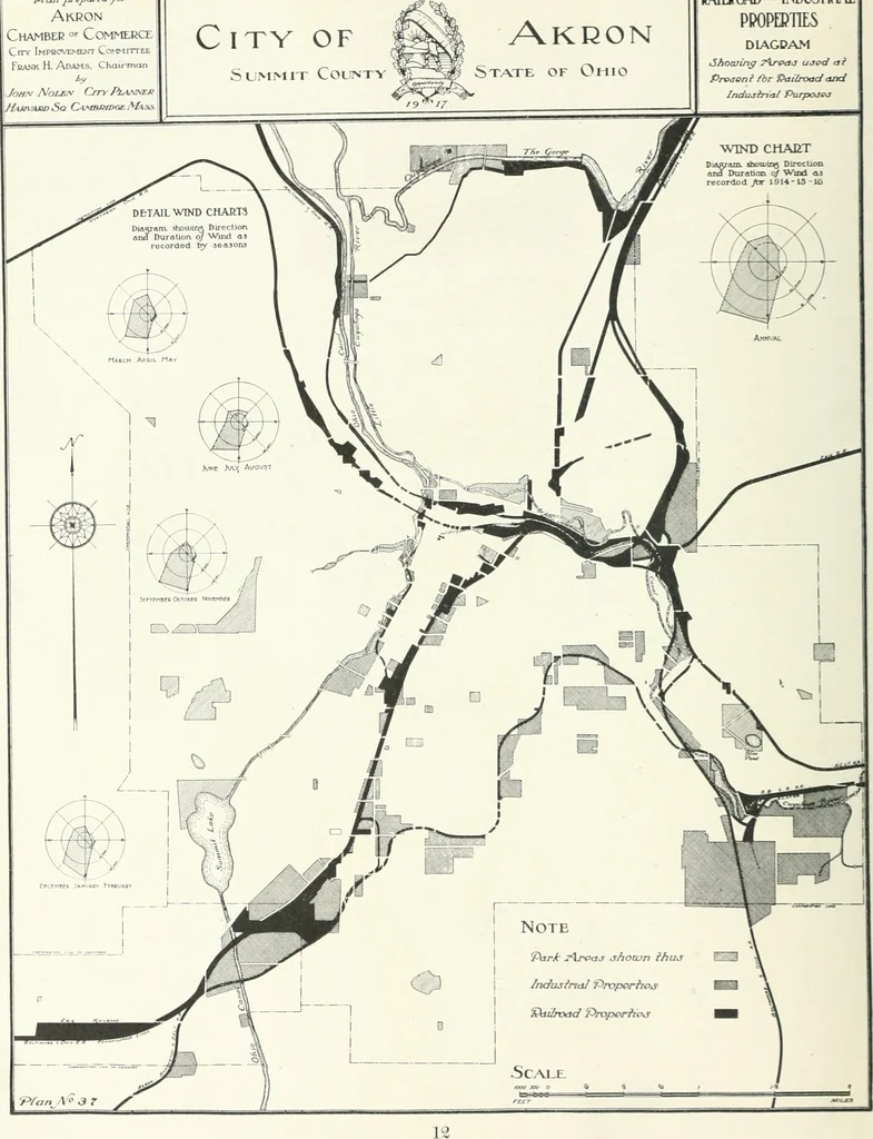 An illustration from City plan for Akron, prepared for Chamber of commerce, 1919, leaf 15