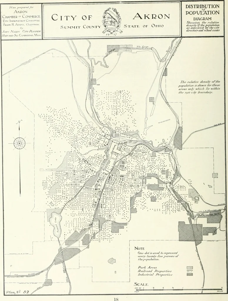 An illustration from City plan for Akron, prepared for Chamber of commerce, 1919, leaf 21