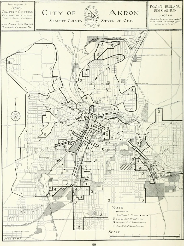 An illustration from City plan for Akron, prepared for Chamber of commerce, 1919, leaf 23