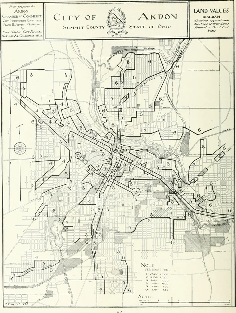 An illustration from City plan for Akron, prepared for Chamber of commerce, 1919, leaf 25