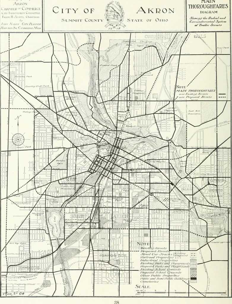 An illustration from City plan for Akron, prepared for Chamber of commerce, 1919, leaf 41