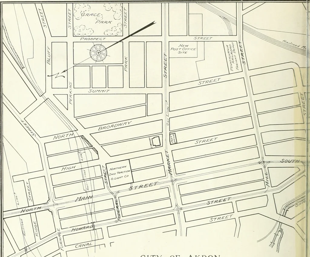 An illustration from City plan for Akron, prepared for Chamber of commerce, 1919, leaf 47