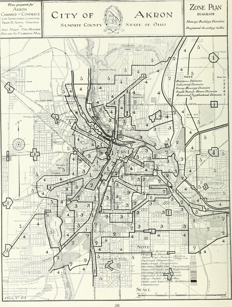 An illustration from City plan for Akron, prepared for Chamber of commerce, 1919, leaf 61