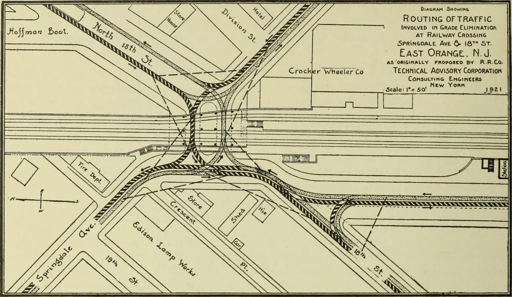 An illustration from City plan for East Orange, Essex county, New Jersey, 1922, leaf 35