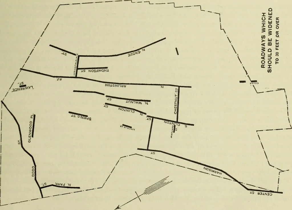 An illustration from City plan for East Orange, Essex county, New Jersey, 1922, leaf 40