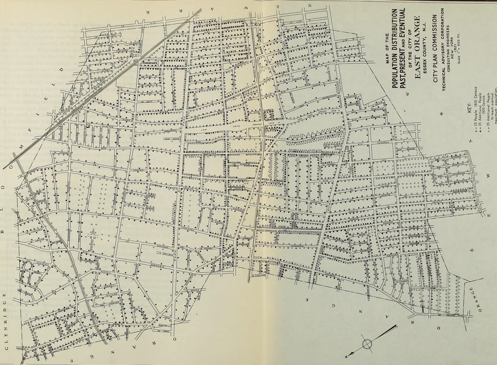 An illustration from City plan for East Orange, Essex county, New Jersey, 1922, leaf 78