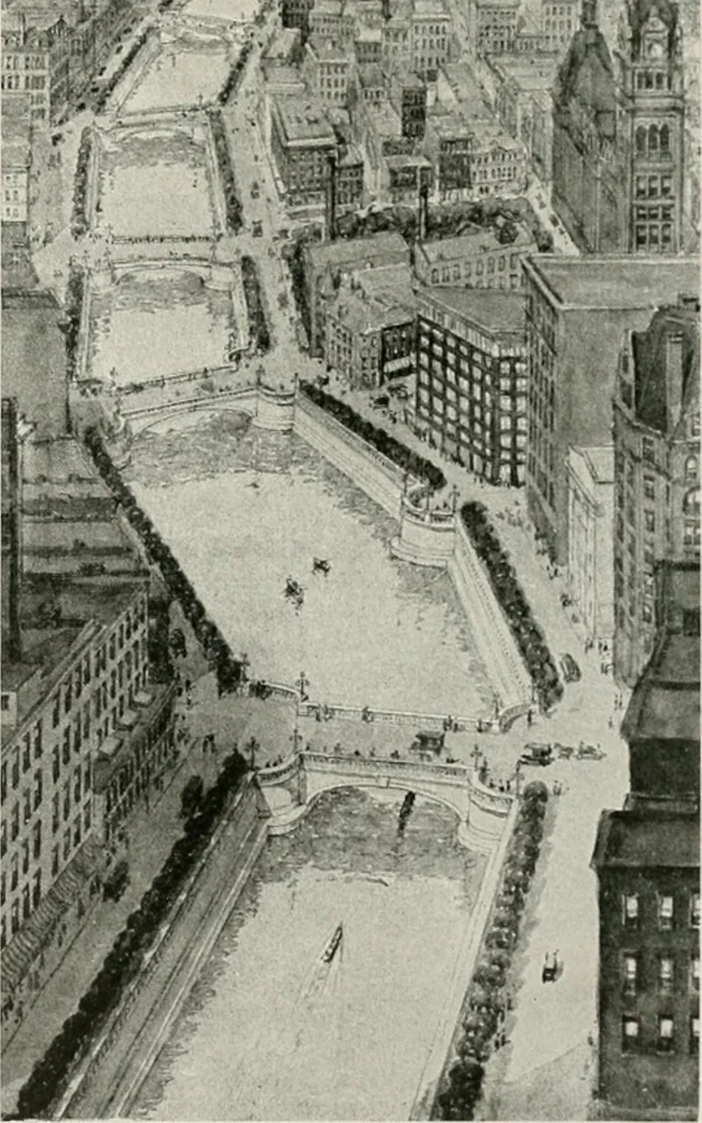 An illustration from City planning progress in the United States, 1917, 1917, leaf 110