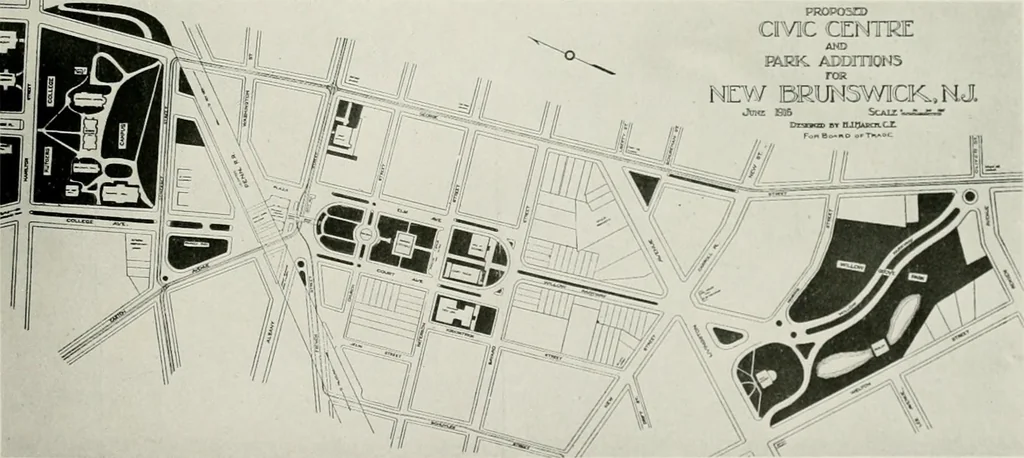 An illustration from City planning progress in the United States, 1917, 1917, leaf 124