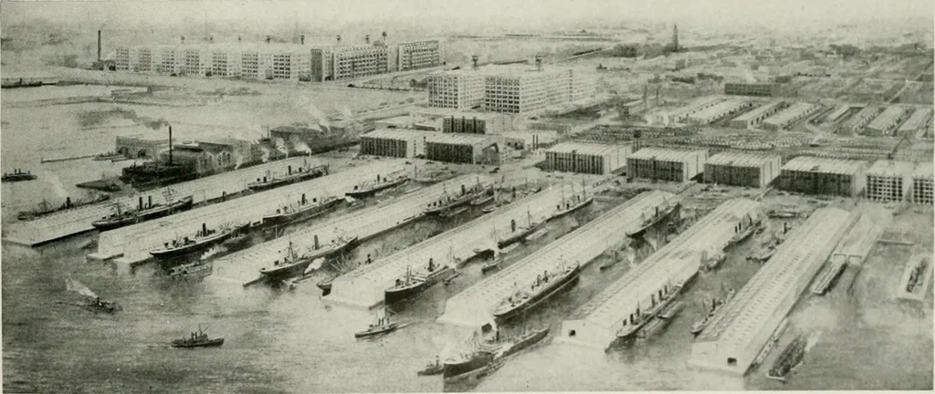 An illustration from City planning progress in the United States, 1917, 1917, leaf 136