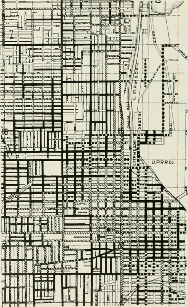 An illustration from City planning progress in the United States, 1917, 1917, leaf 142
