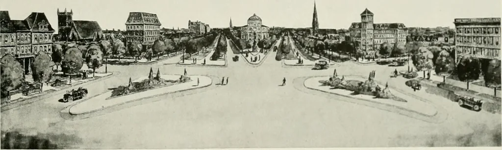 An illustration from City planning progress in the United States, 1917, 1917, leaf 148