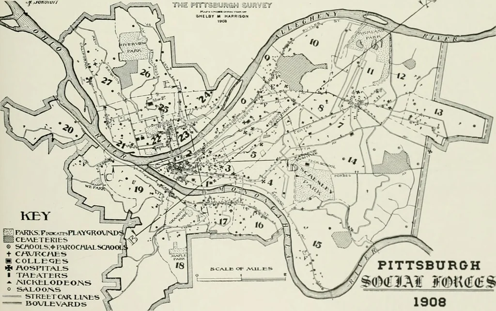 An illustration from City planning progress in the United States, 1917, 1917, leaf 154