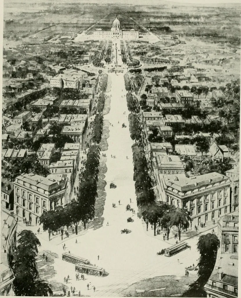 An illustration from City planning progress in the United States, 1917, 1917, leaf 170