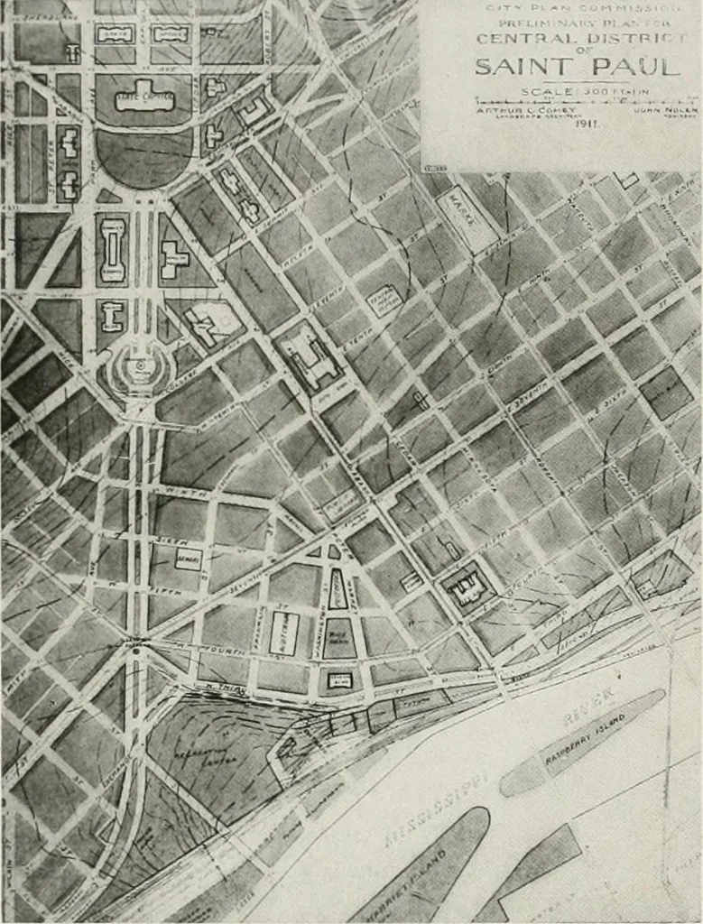 An illustration from City planning progress in the United States, 1917, 1917, leaf 171