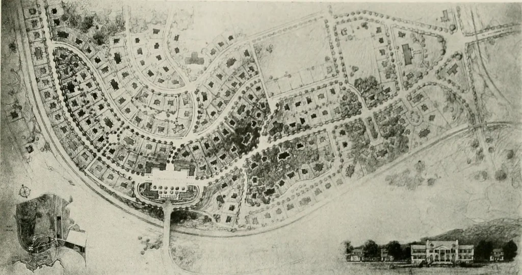 An illustration from City planning progress in the United States, 1917, 1917, leaf 202