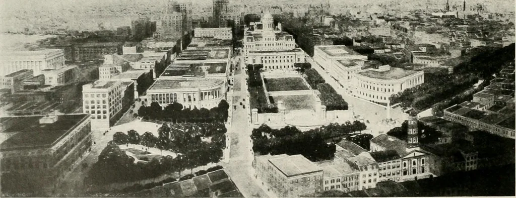 An illustration from City planning progress in the United States, 1917, 1917, leaf 23