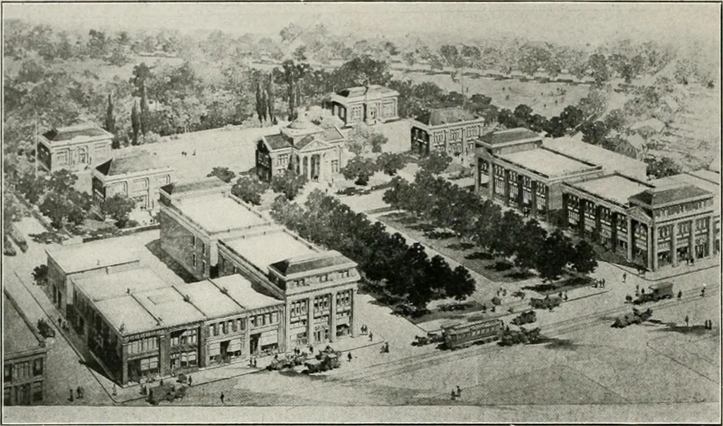 An illustration from City planning progress in the United States, 1917, 1917, leaf 29