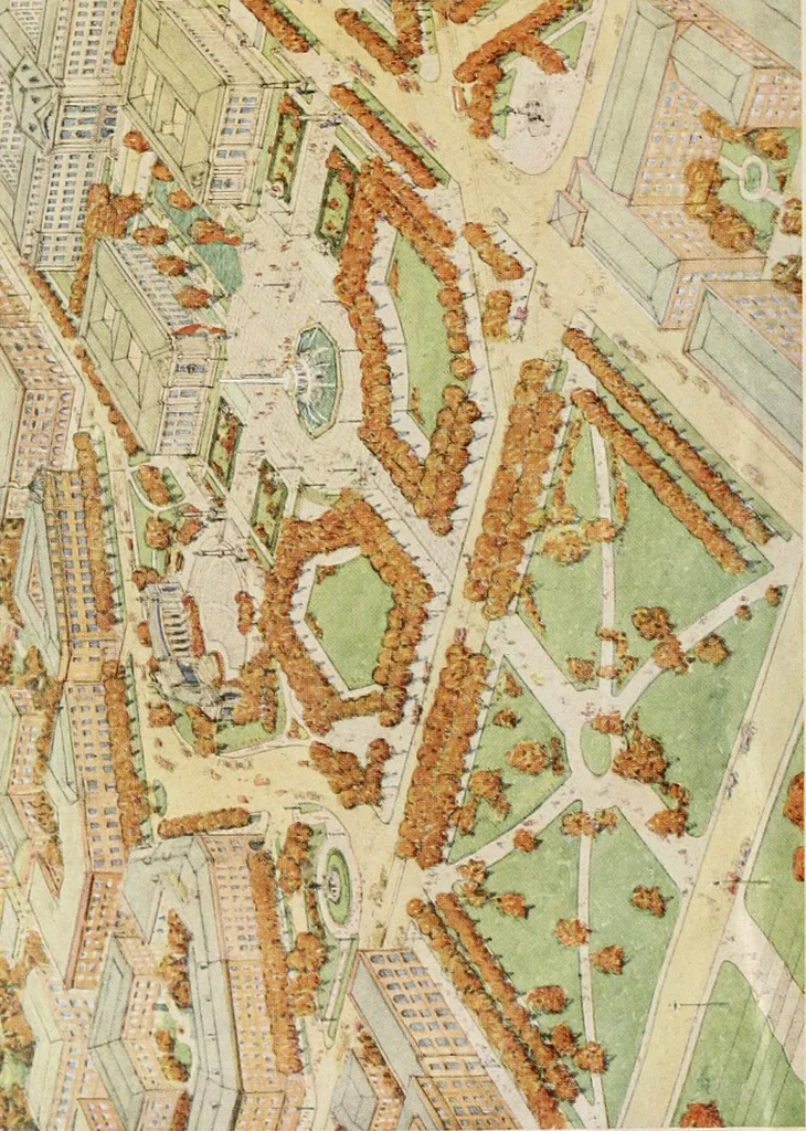 An illustration from City planning progress in the United States, 1917, 1917, leaf 3